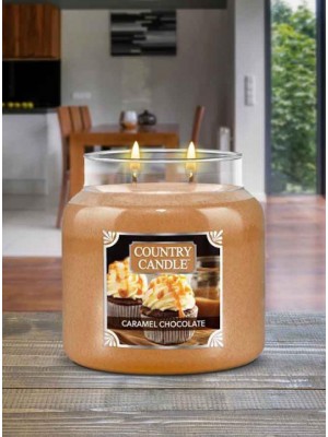Country Candle - Caramel Chocolate - Duży słoik (680g) 2 knoty