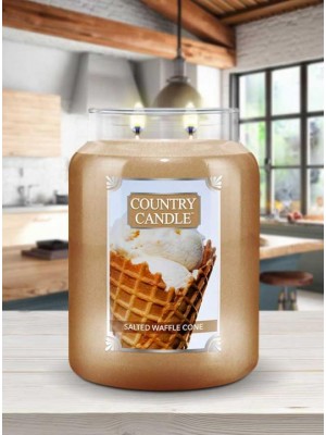 Country Candle - Salted Waffle Cone - Duży słoik (680g) 2 knoty